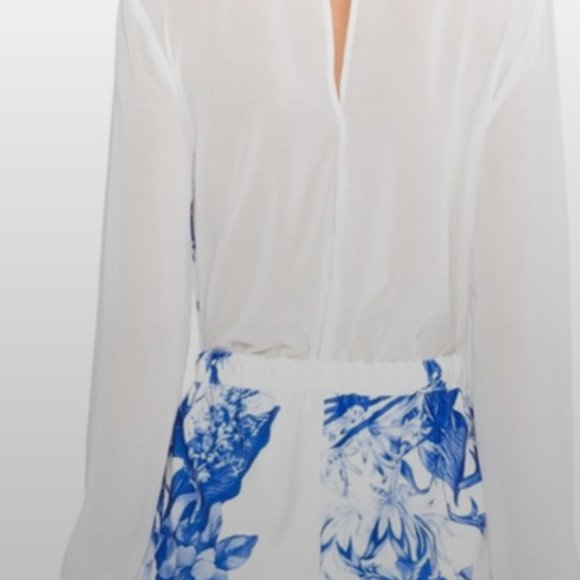 Stylestalker Love On Top Romper Size 2 XS blue floral Revolve Shopbop - Picture 4 of 6